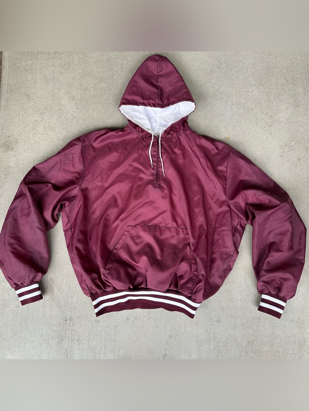 Vintage Holloway Burgundy 1990s
Hooded Nylon Varsity Jacket XL
